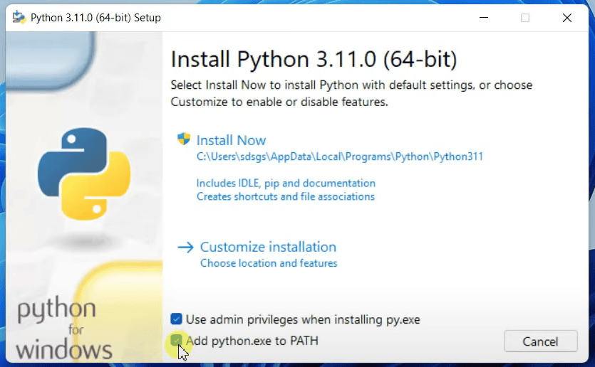 python installation